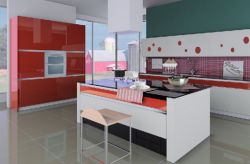 Slab Kitchen Maple Cabinet