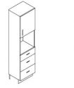 Oven Cabinet With One Door And 3 Drawers